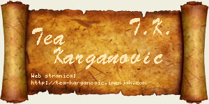 Tea Karganović vizit kartica